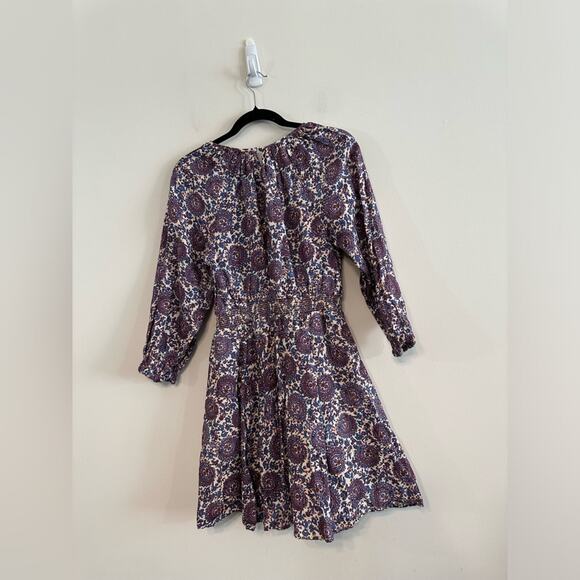 J.Crew Palermo smocked-waist mini dress in linen floral bouquet size small - Picture 5 of 10